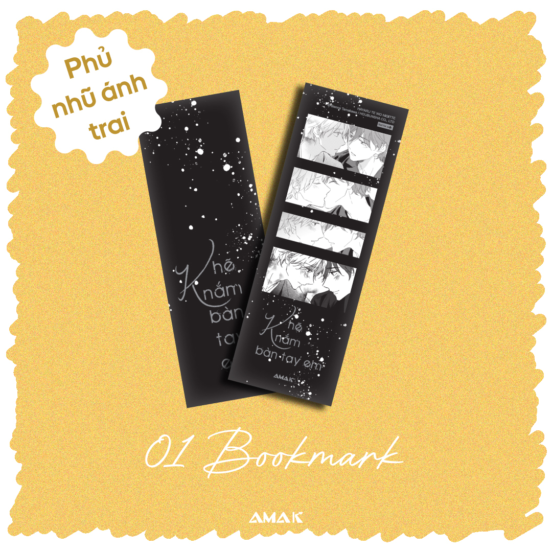 khẽ nắm bàn tay em - tặng kèm bookmark phủ nhũ ánh trai + clearcard + standee giấy