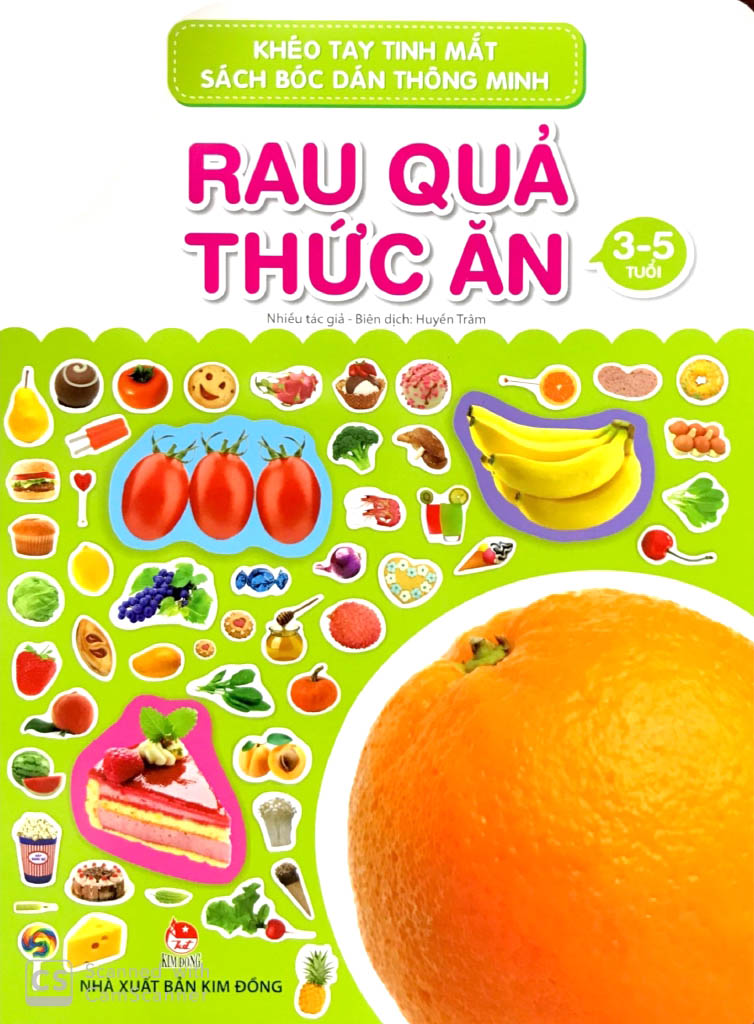 khéo tay tinh mắt - sách bóc dán thông minh - rau quả thức ăn (tái bản 2024)