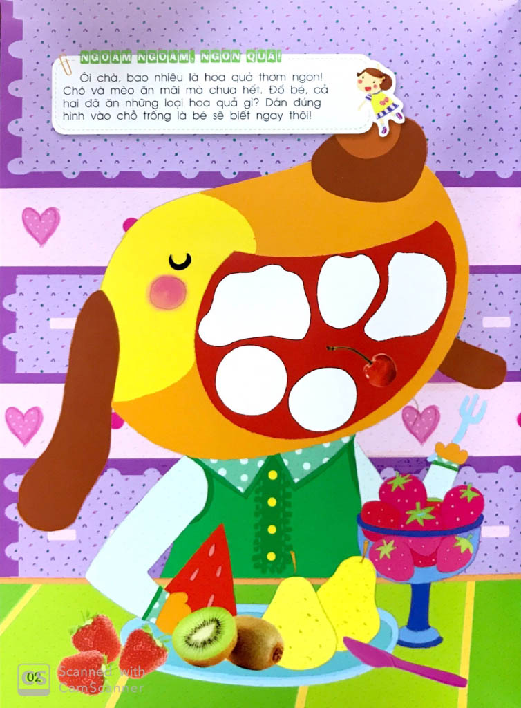 khéo tay tinh mắt - sách bóc dán thông minh - rau quả thức ăn (tái bản 2024)