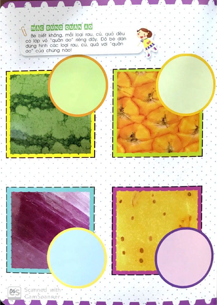 khéo tay tinh mắt - sách bóc dán thông minh - rau quả thức ăn (tái bản 2024)