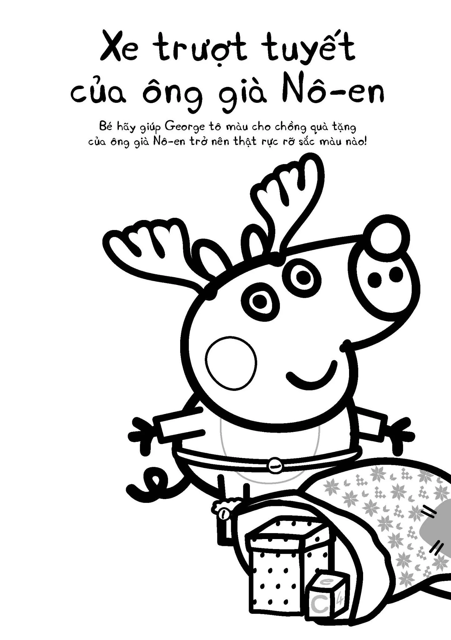 khéo tay tô màu - giáng sinh của peppa
