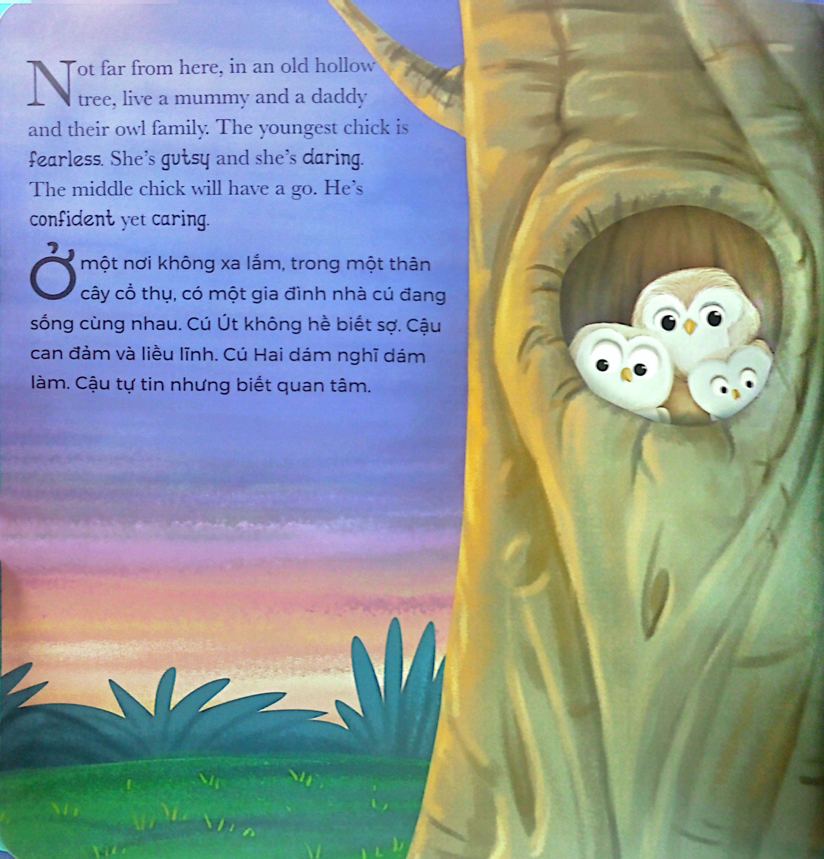 khi cú con sợ hãi - when owl feels scared (song ngữ anh-việt)