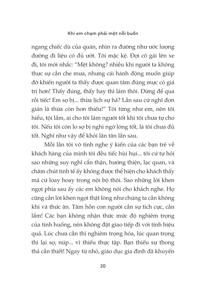 khi em chạm phải một nỗi buồn