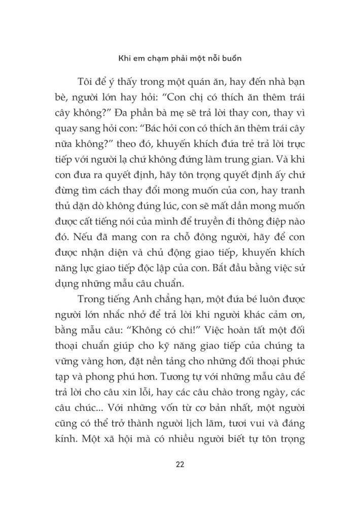 khi em chạm phải một nỗi buồn