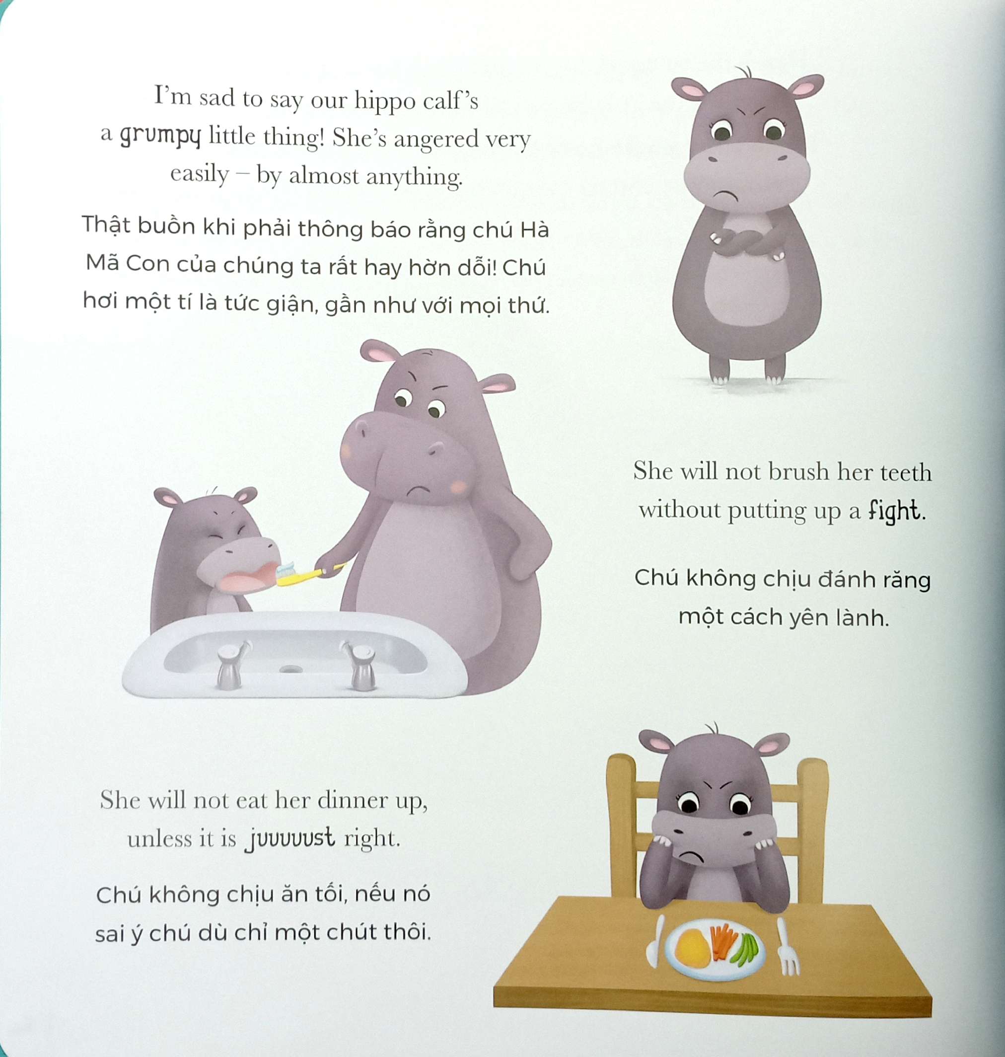 khi hà mã tức giận - when hippo gets angry (song ngữ anh-việt)