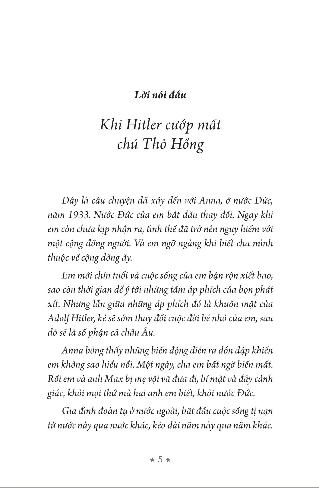 khi hitler cướp mất chú thỏ hồng