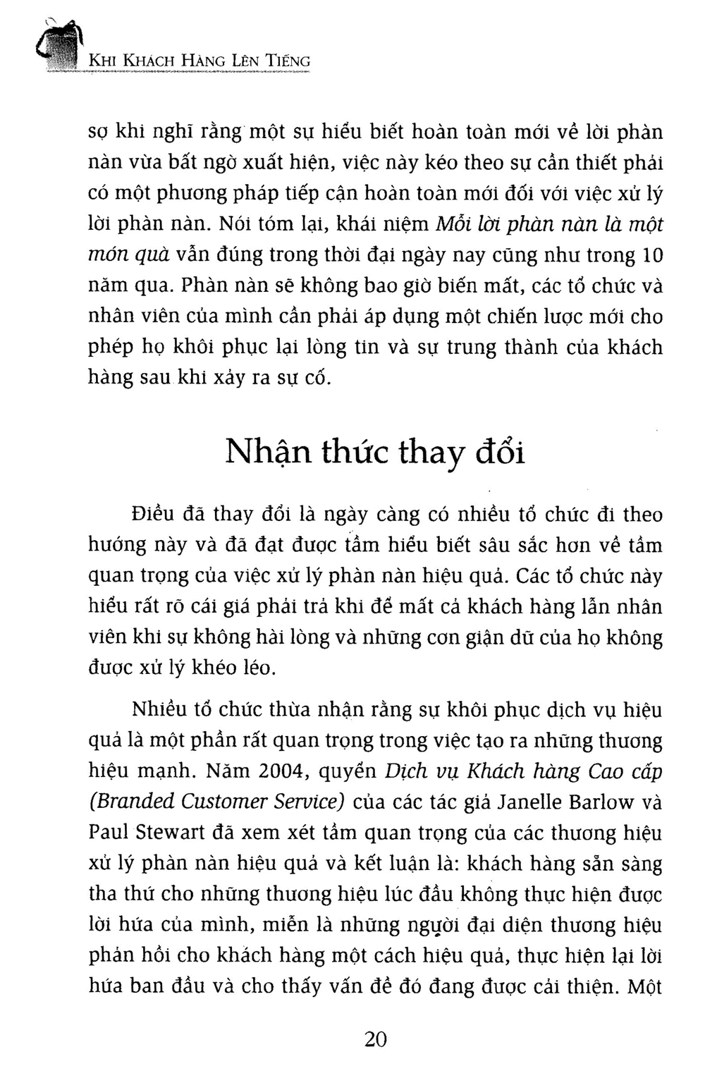 khi khách hàng lên tiếng