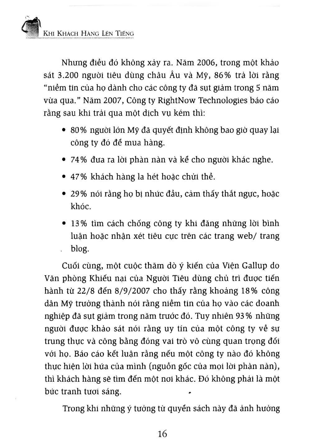 khi khách hàng lên tiếng