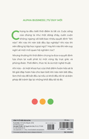 khi nào - bí mật khoa học của thời điểm hoàn hảo