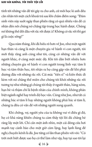 khi nói không, tôi thấy tội lỗi