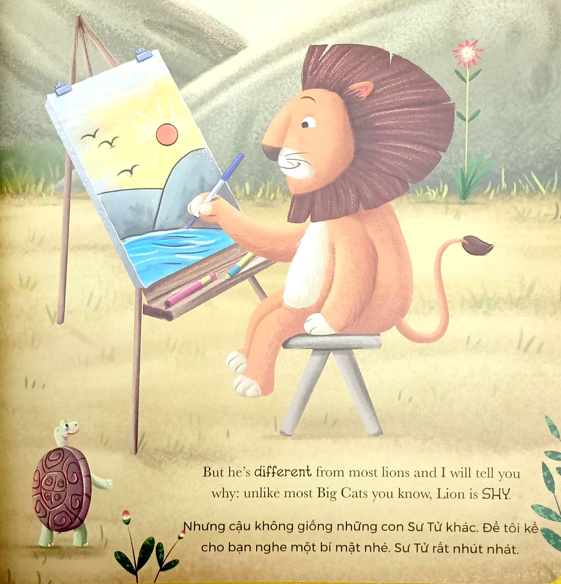 khi sư tử nhút nhát - when lion feels shy (song ngữ anh-việt)