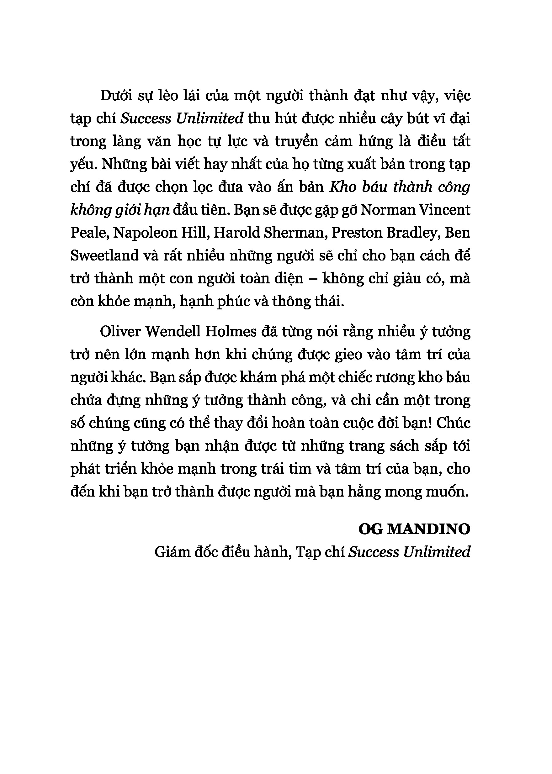 kho báu thành công không giới hạn