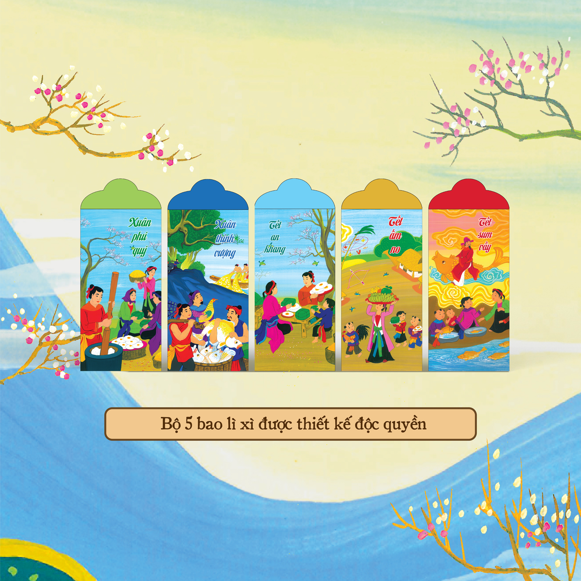 kho tàng truyện cổ tích việt nam - sự tích bánh chưng bánh giầy và những truyện cổ tích khác - bìa cứng - tặng kèm bộ 5 bao lì xì