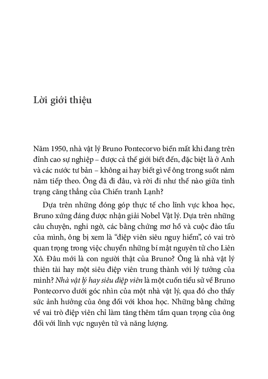 khoa học khám phá - nhà vật lý hay siêu điệp viên - bruno pontecorvo và hai nửa cuộc đời