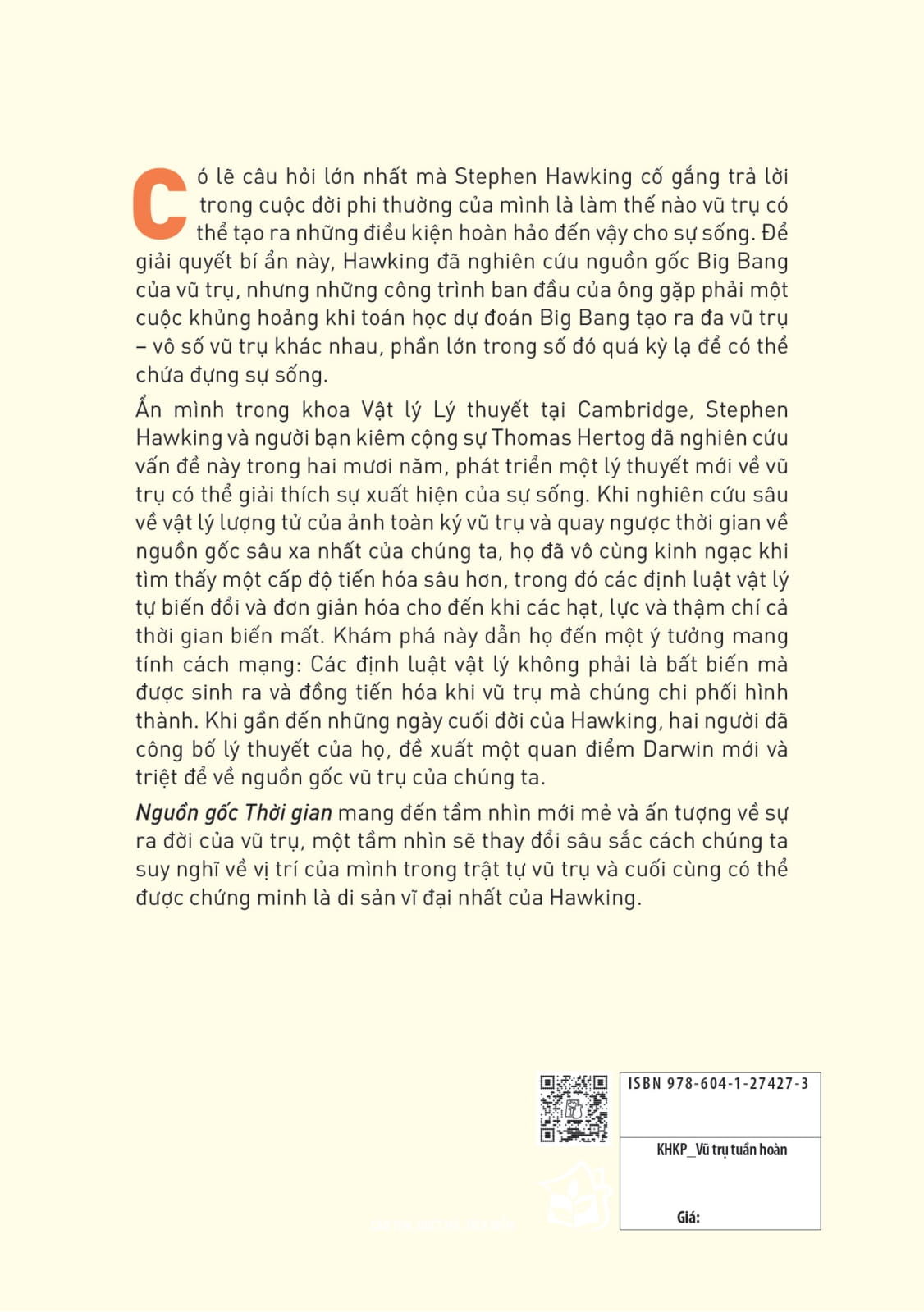 Khoa Hoc Kham Pha - On The Origin Of Time - Nguon Goc Thoi Gian - Ly Thuyet Cuoi Cung Cua Stephen Hawking