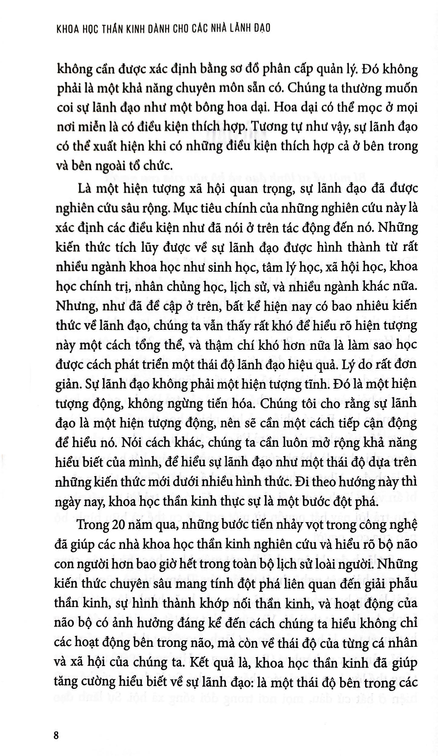 khoa học thần kinh dành cho các nhà lãnh đạo