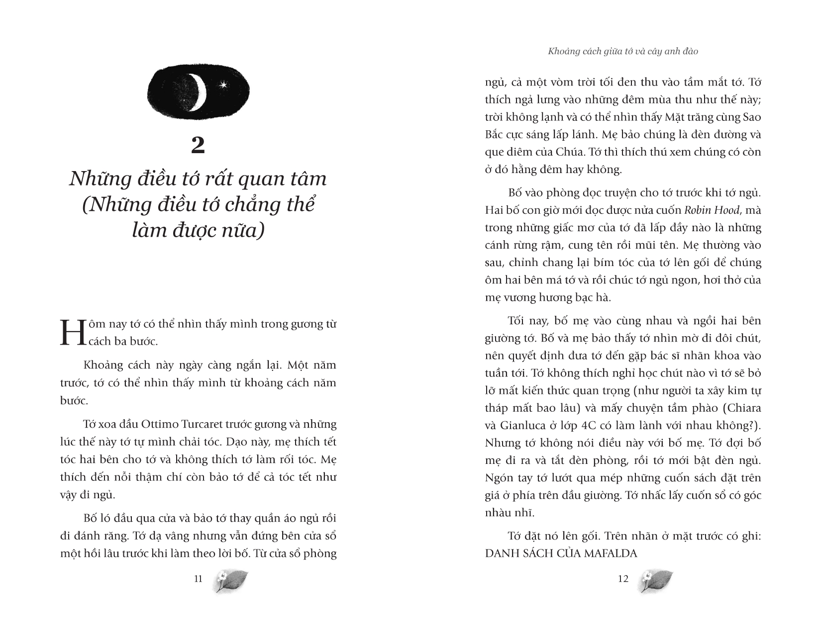 khoảng cách giữa tớ và cây anh đào