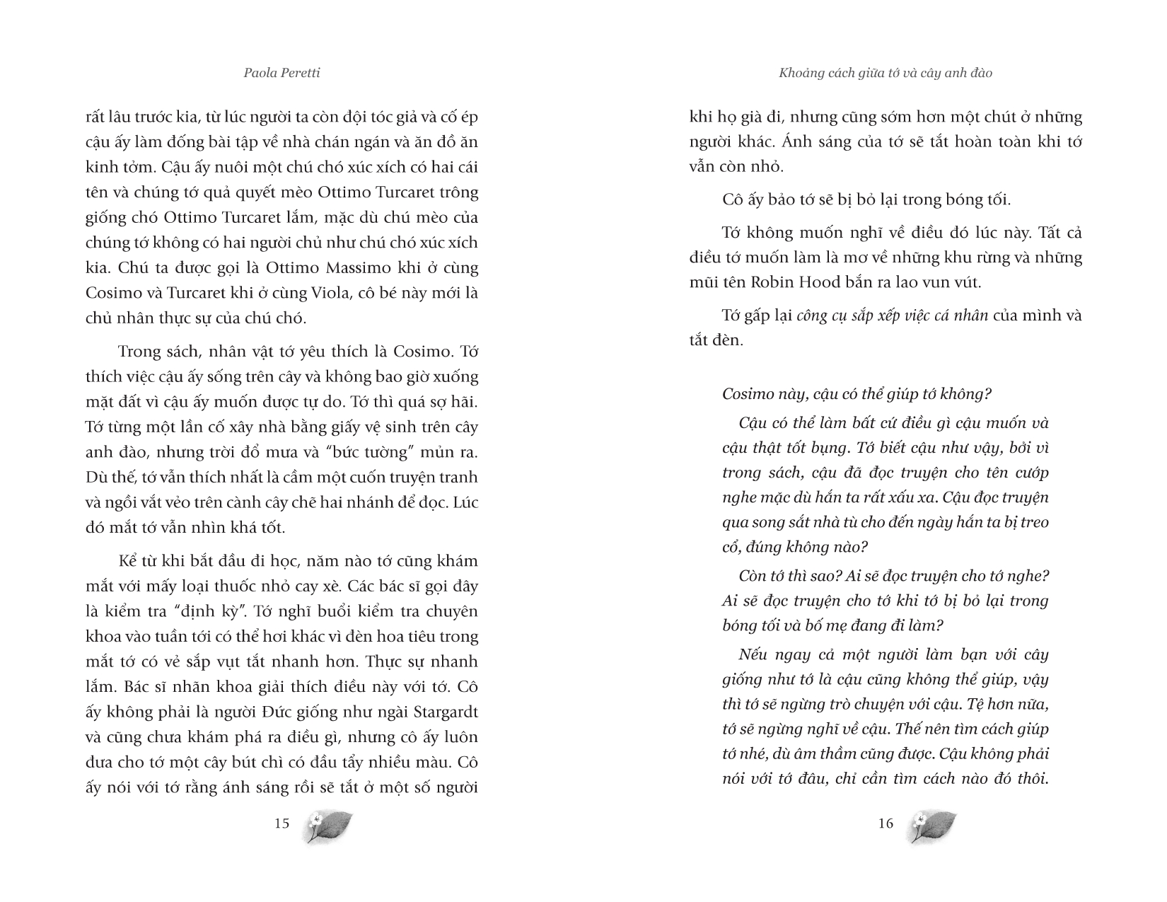 khoảng cách giữa tớ và cây anh đào