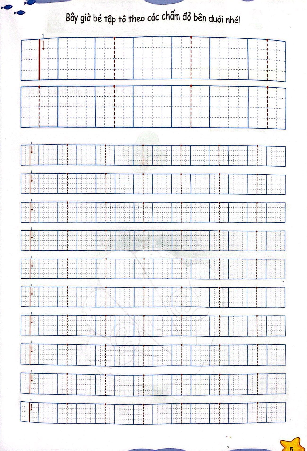 khởi đầu cho bé vào lớp 1 - bé làm quen với các nét cơ bản