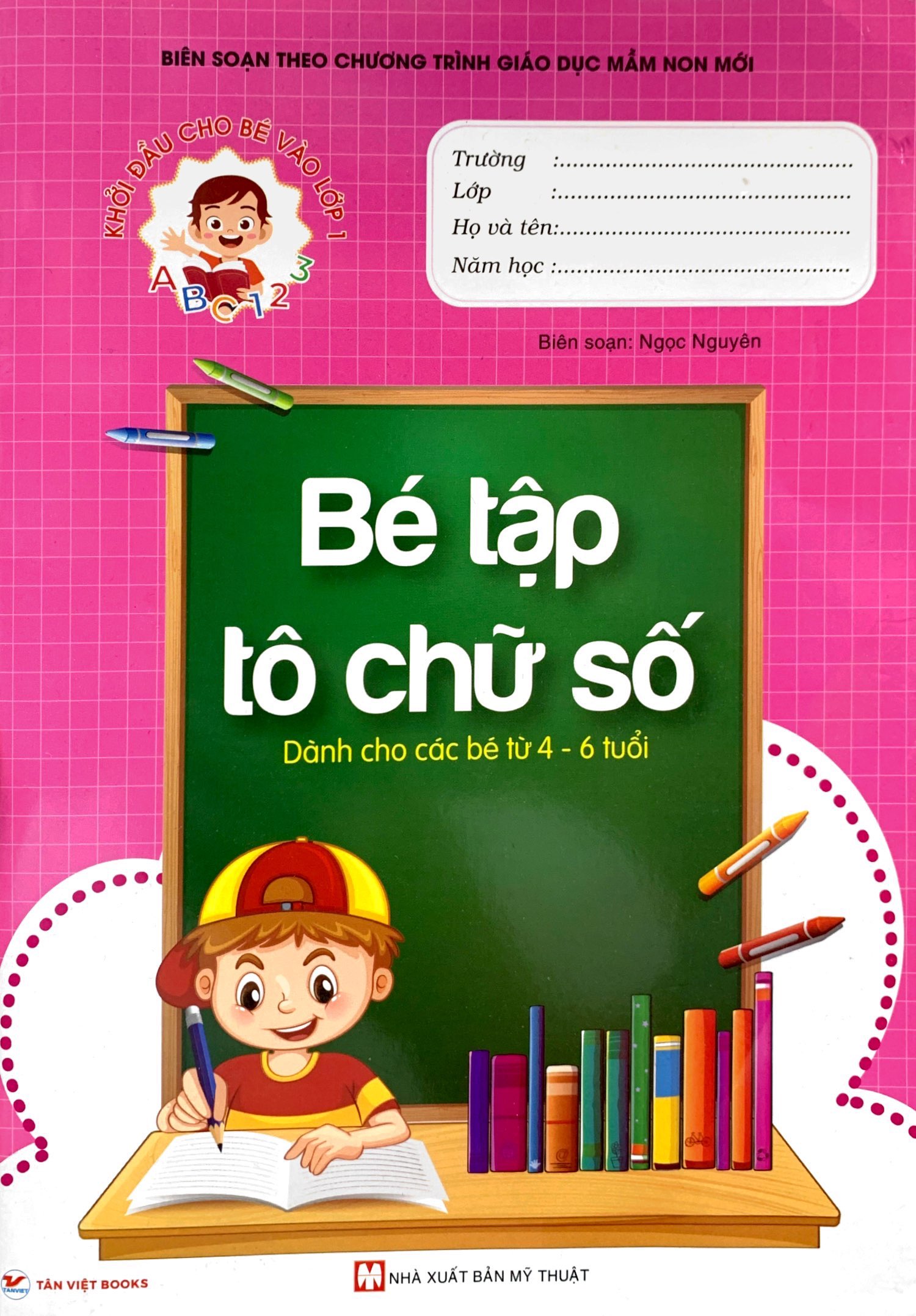 khởi đầu cho bé vào lớp 1 - bé tập tô chữ số