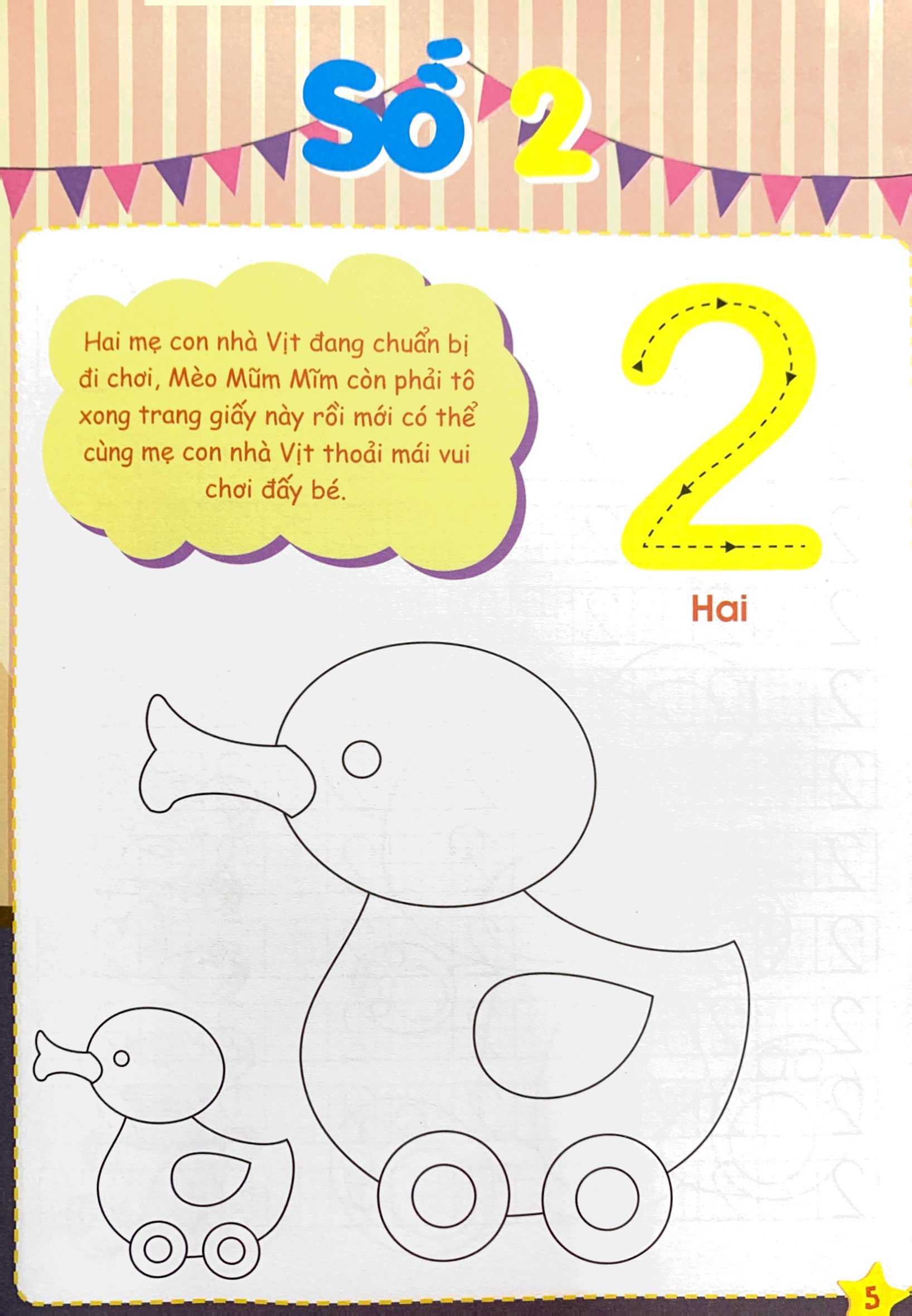 khởi đầu cho bé vào lớp 1 - bé tập tô chữ số