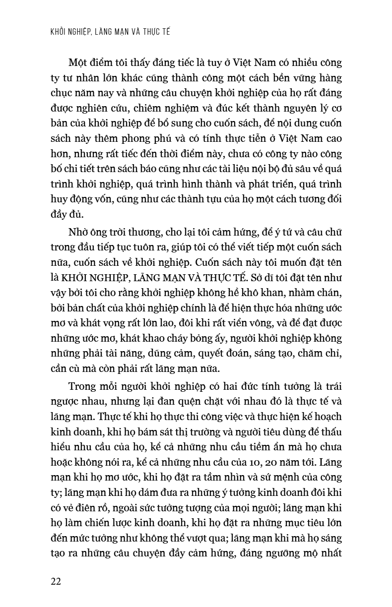 khởi nghiệp - lãng mạn và thực tế