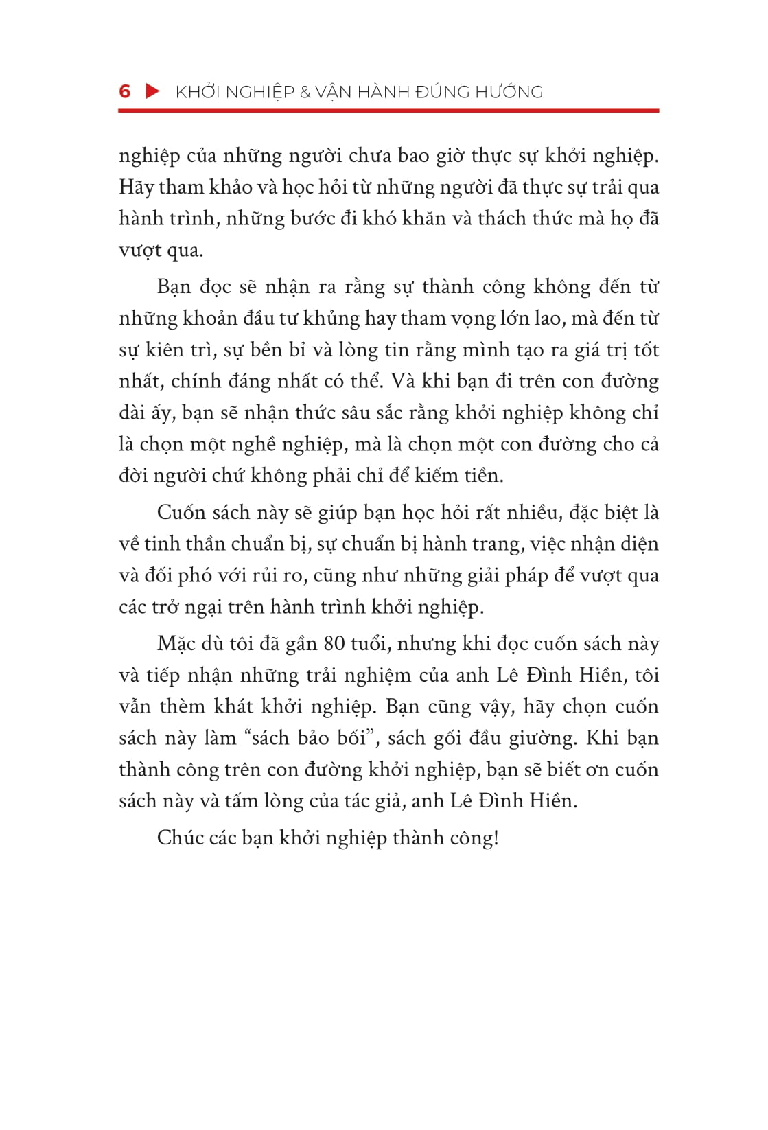 khởi nghiệp và vận hành đúng hướng