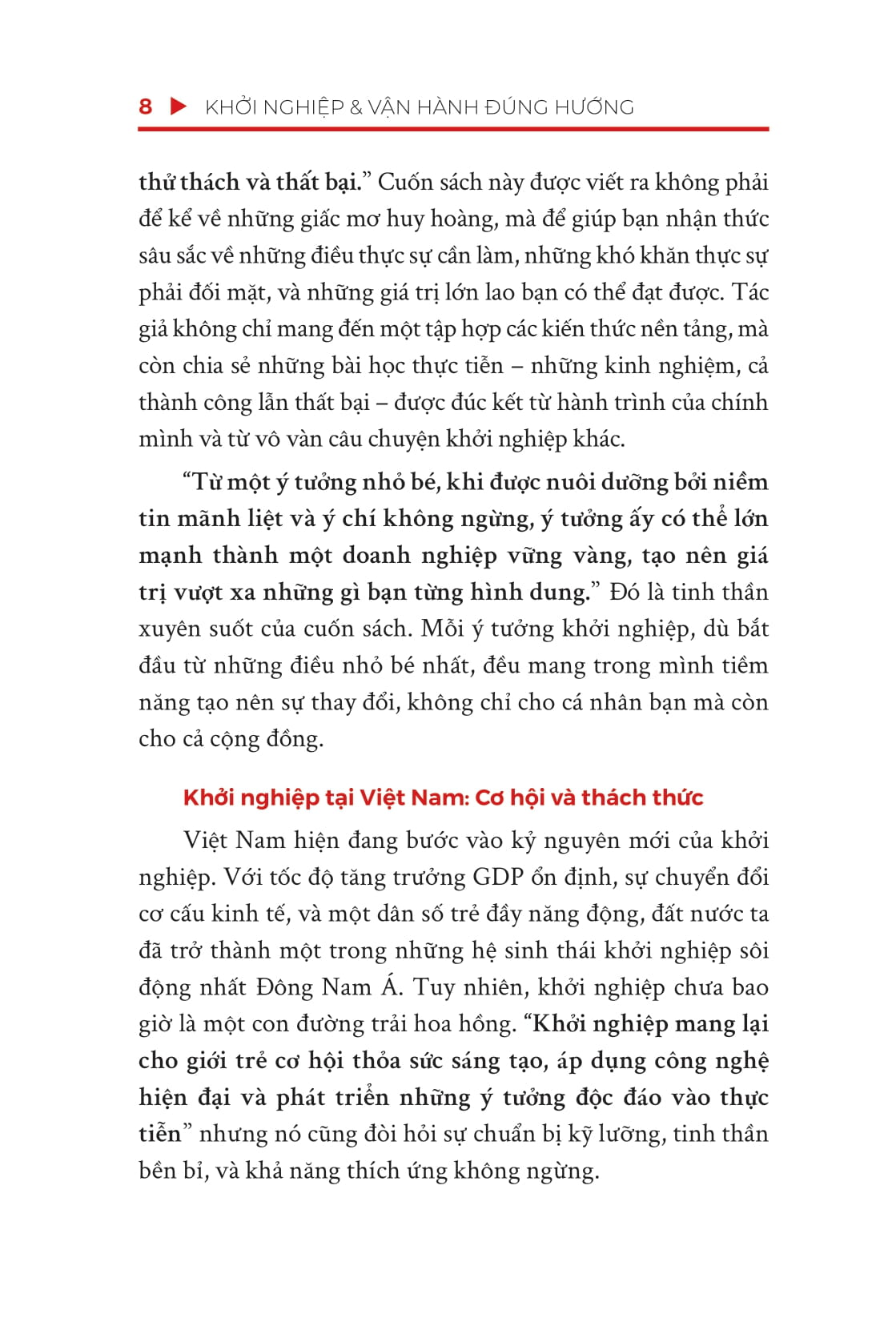 khởi nghiệp và vận hành đúng hướng