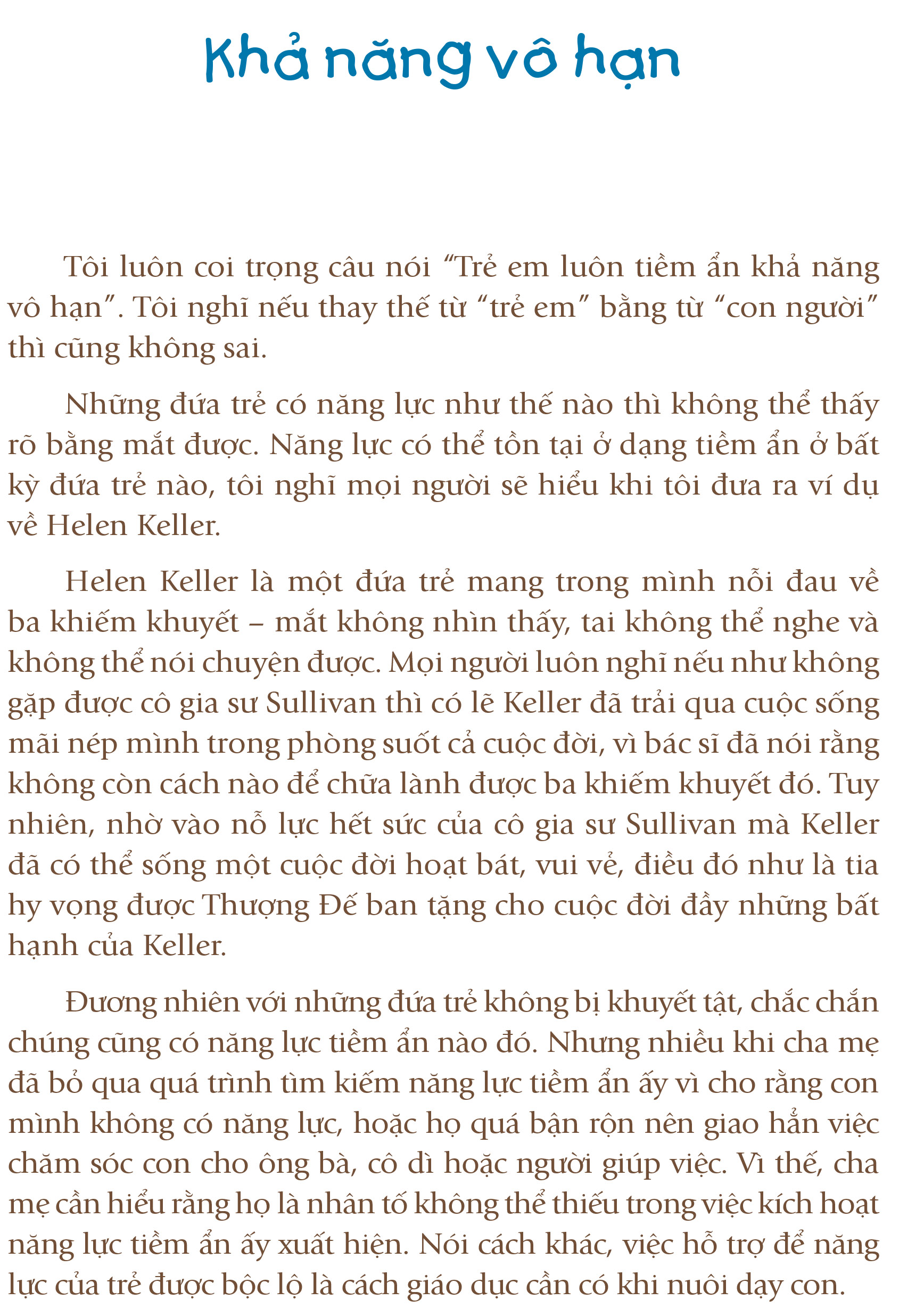 khơi nguồn tiềm năng con trẻ