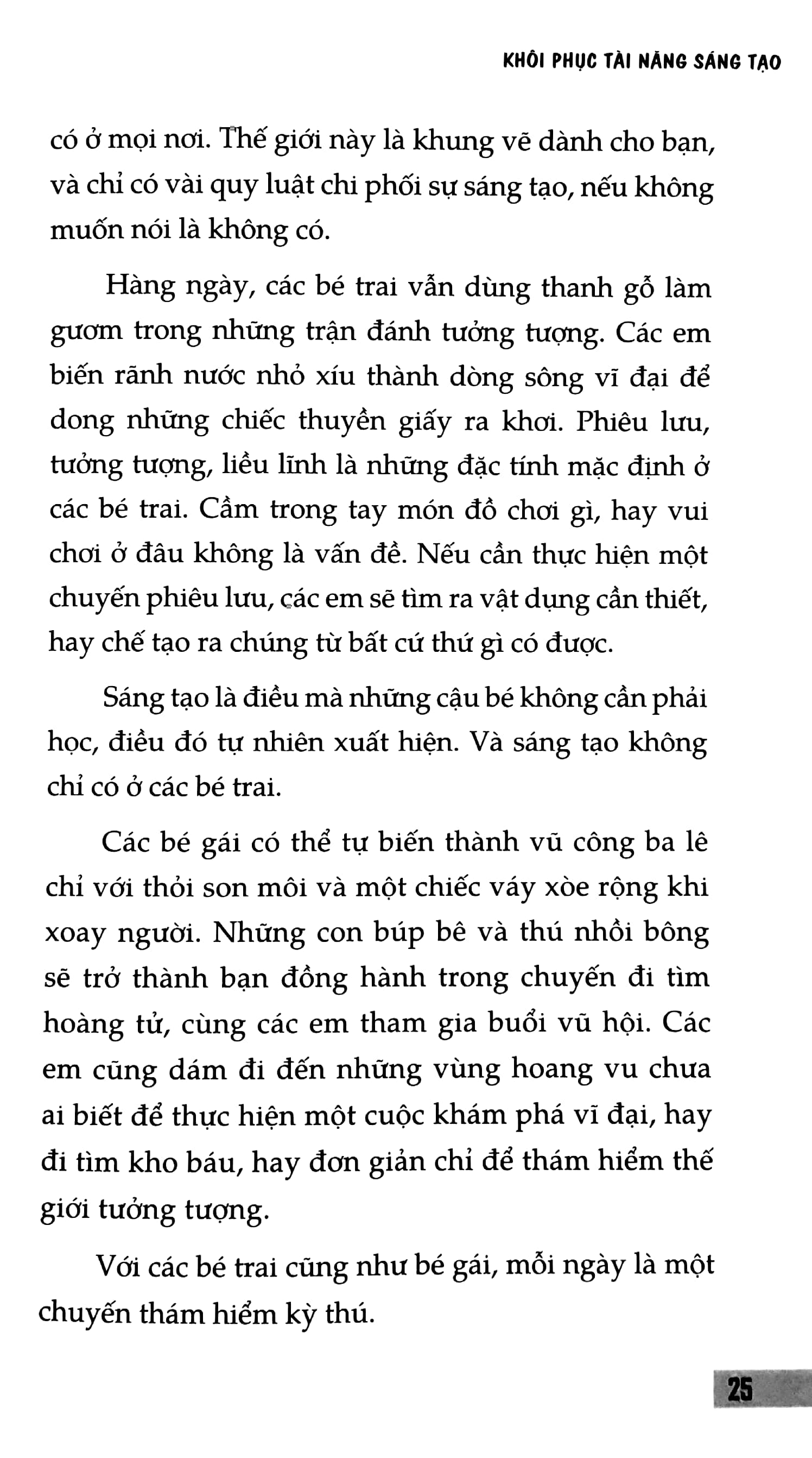 khôi phục tài năng sáng tạo