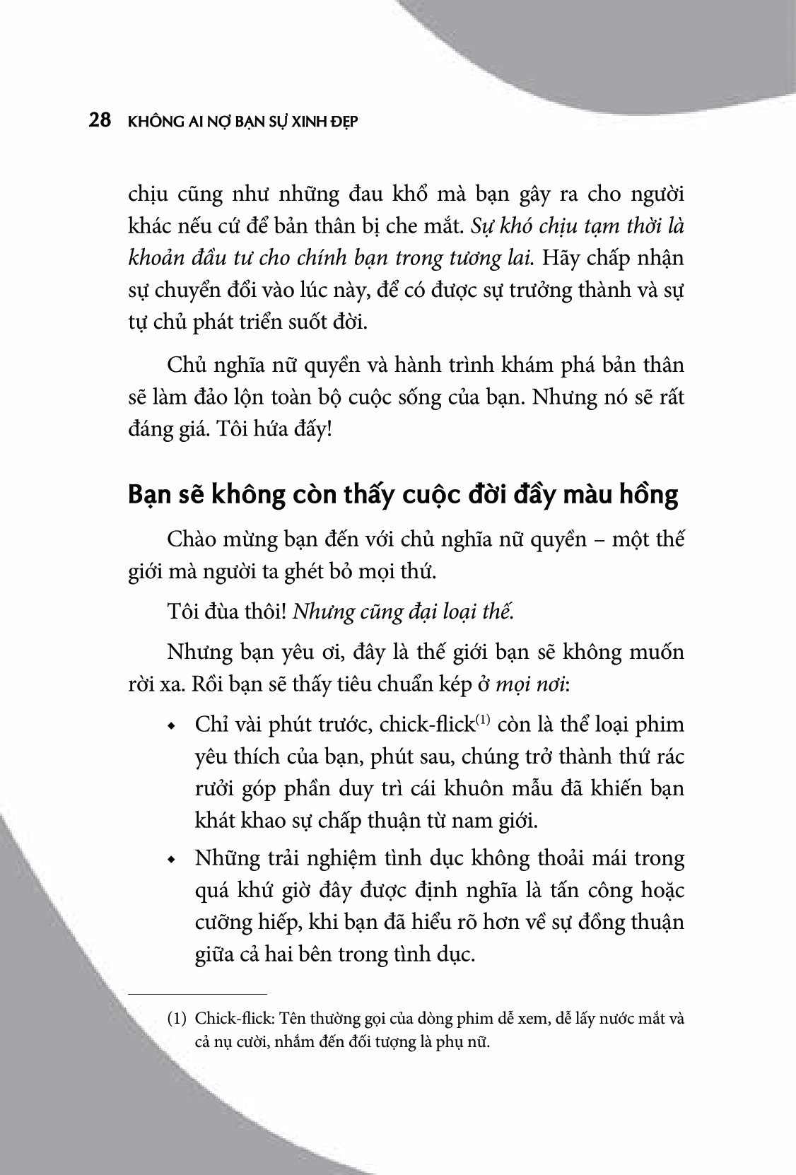 không ai nợ bạn sự xinh đẹp