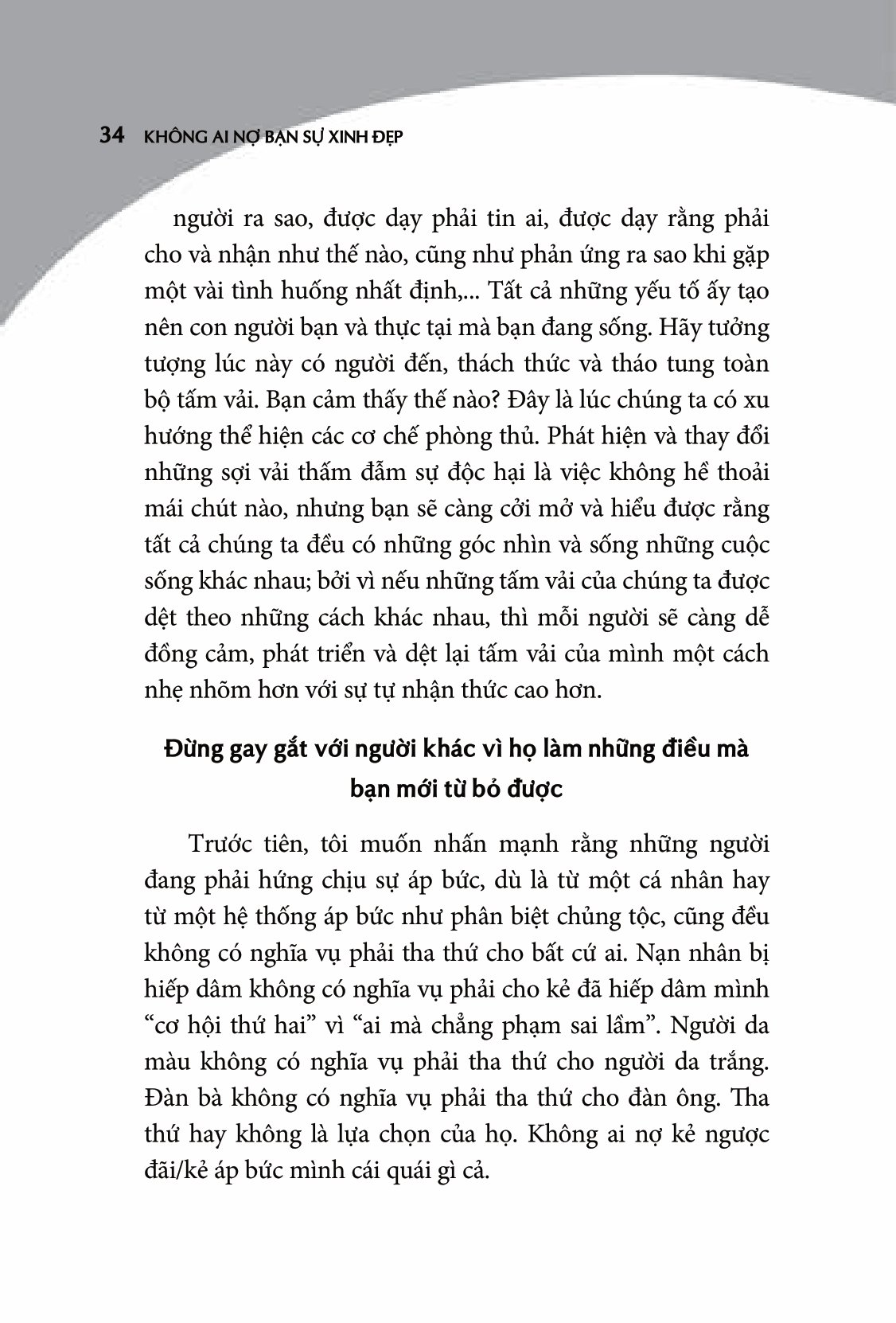 không ai nợ bạn sự xinh đẹp