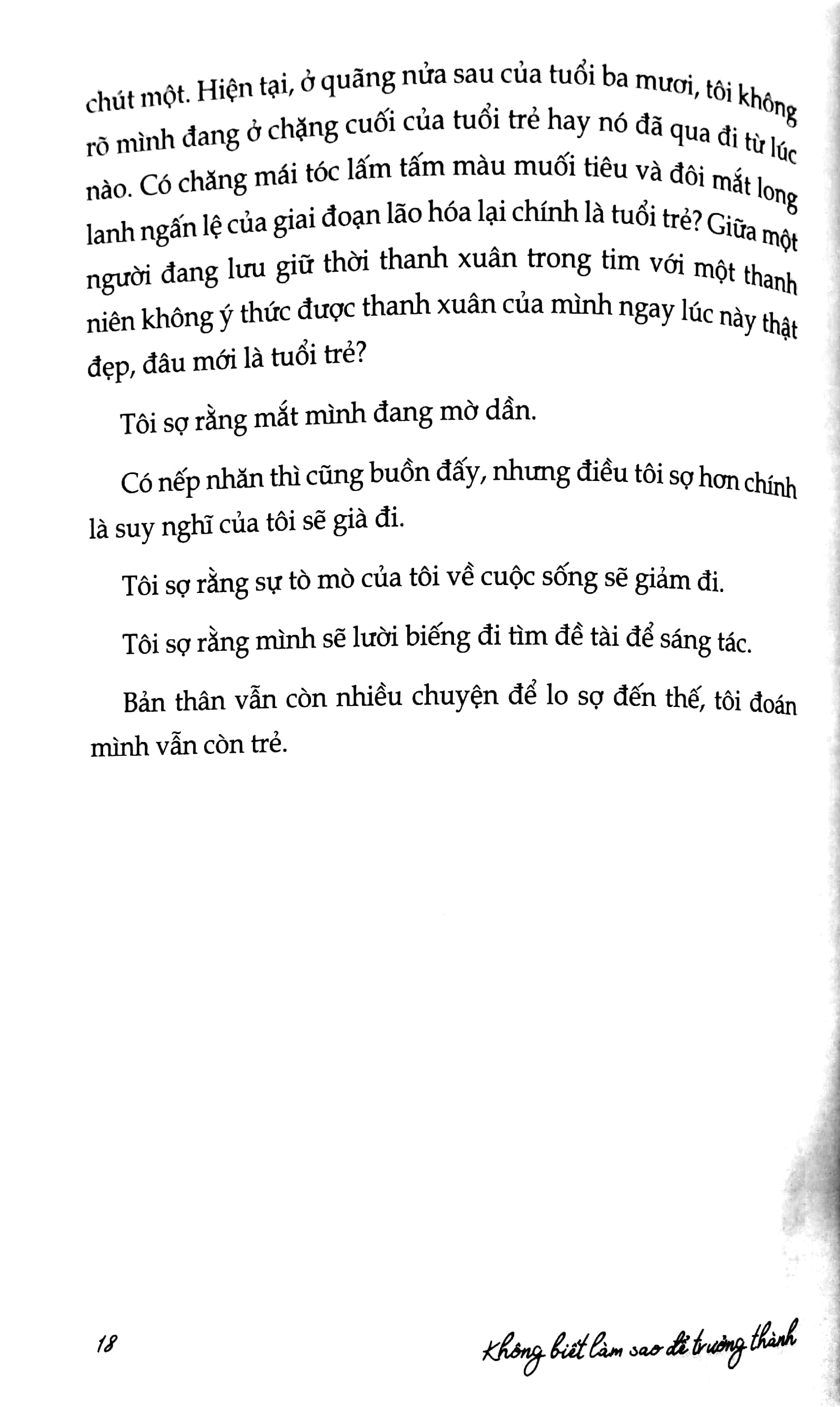 không biết làm sao để trưởng thành