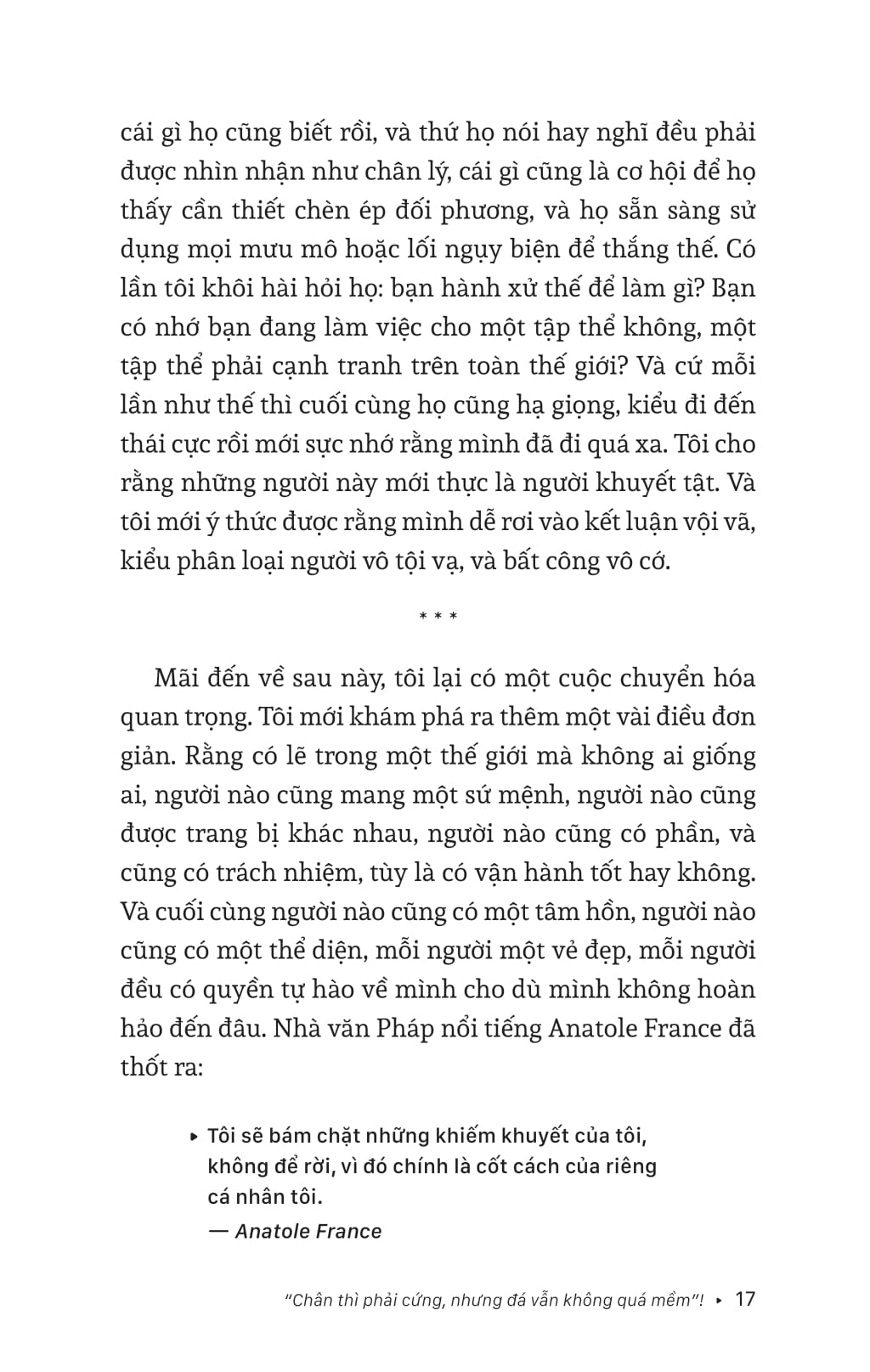 không có đá quá mềm - tinh thần con người là không thể bẻ gãy
