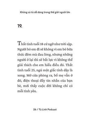 không có từ dễ dàng trong thế giới người lớn