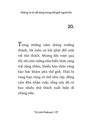 không có từ dễ dàng trong thế giới người lớn