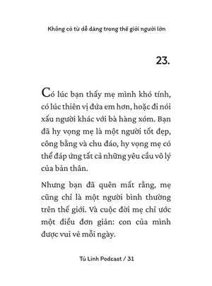 không có từ dễ dàng trong thế giới người lớn