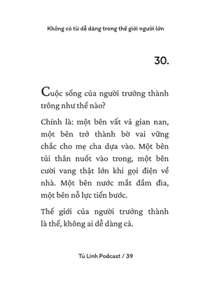 không có từ dễ dàng trong thế giới người lớn