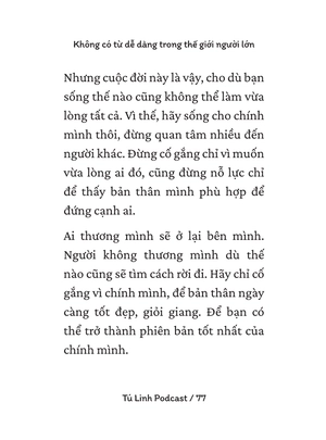 không có từ dễ dàng trong thế giới người lớn