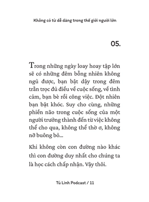 không có từ dễ dàng trong thế giới người lớn
