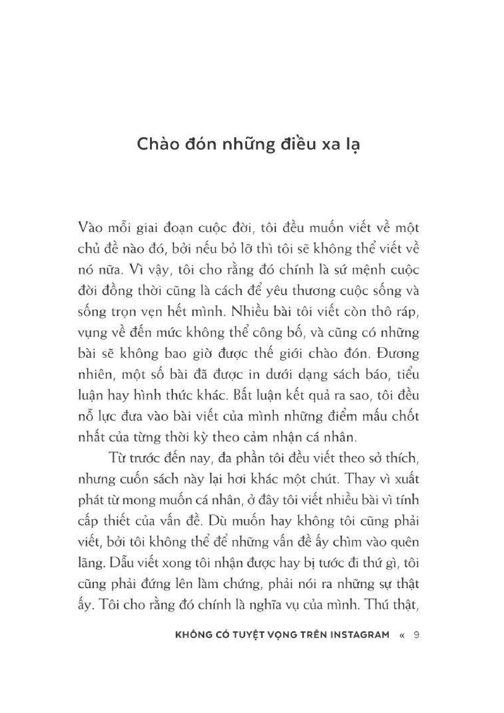 không có tuyệt vọng trên instagram