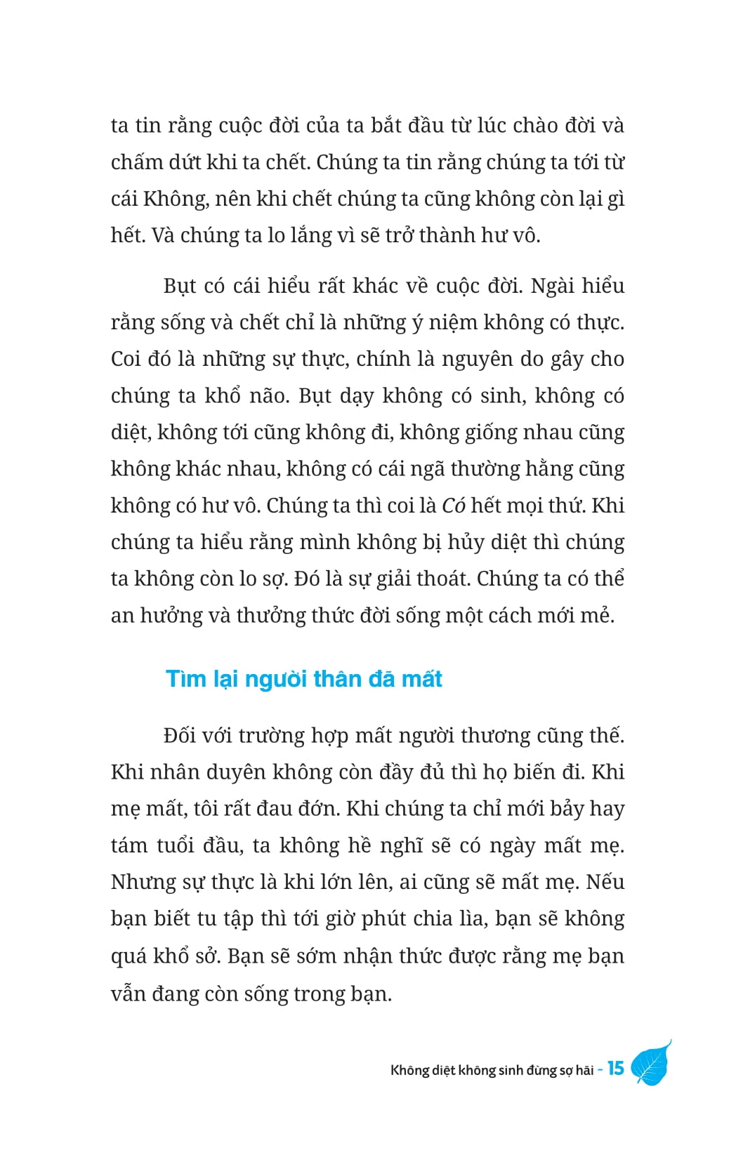 không diệt không sinh đừng sợ hãi (tái bản 2022)