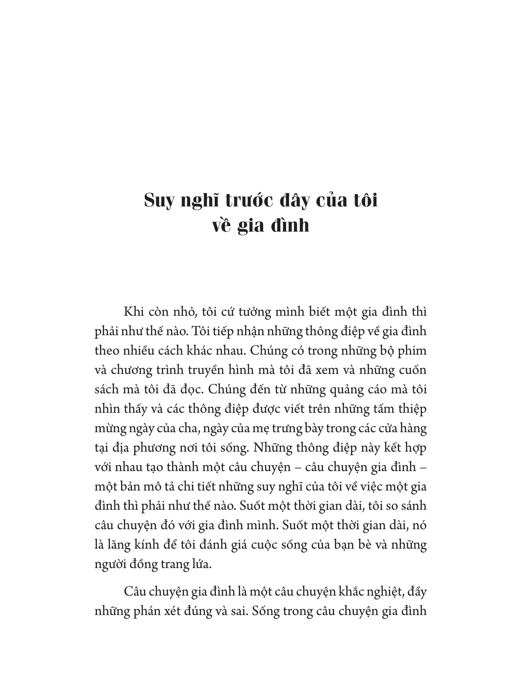 không gia đình nào hoàn hảo