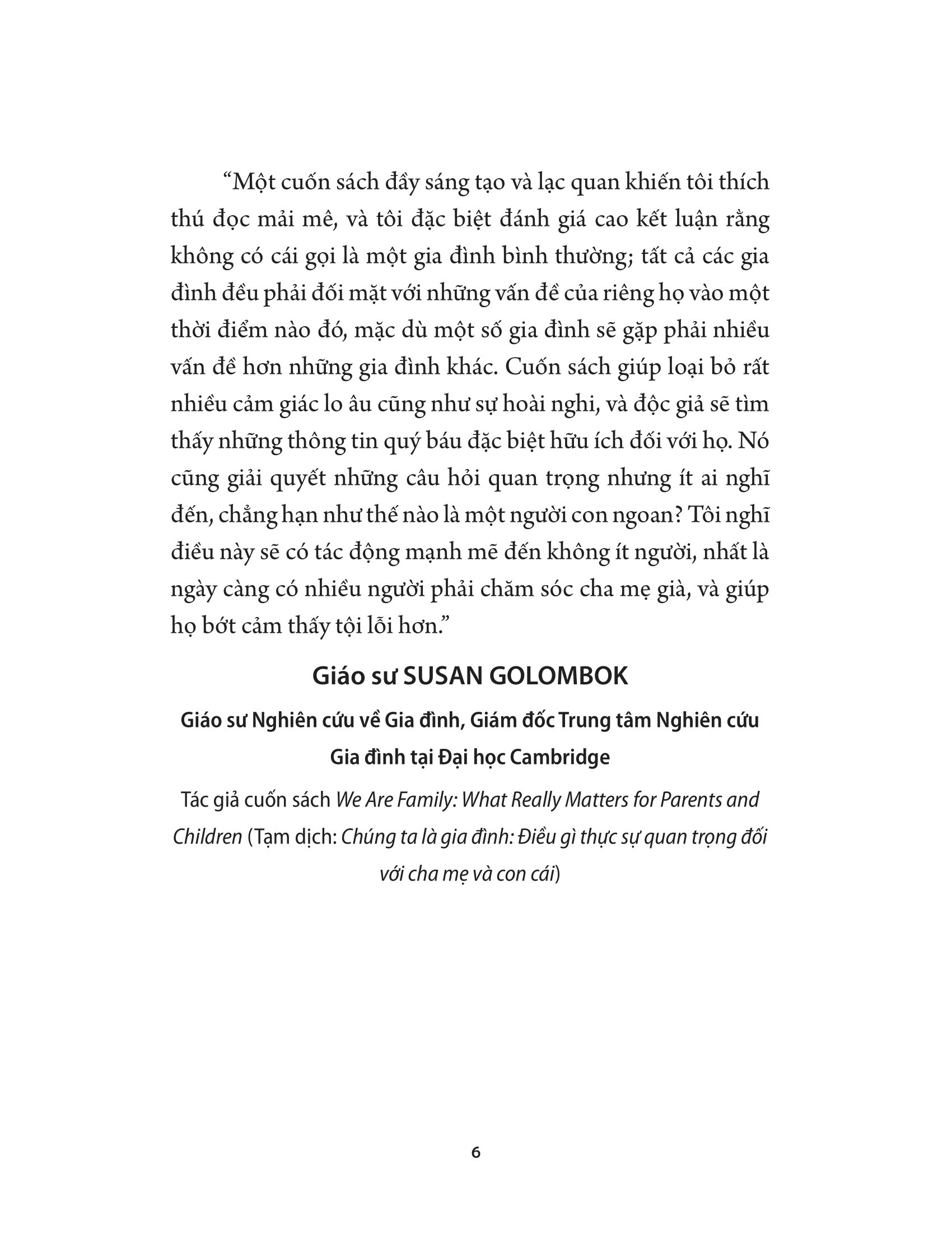 không gia đình nào hoàn hảo