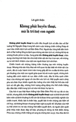 không phải huyền thoại - tiểu thuyết lịch sử đầu tiên về đại tướng võ nguyên giáp trong chiến dịch điện biên phủ (tái bản 2022)