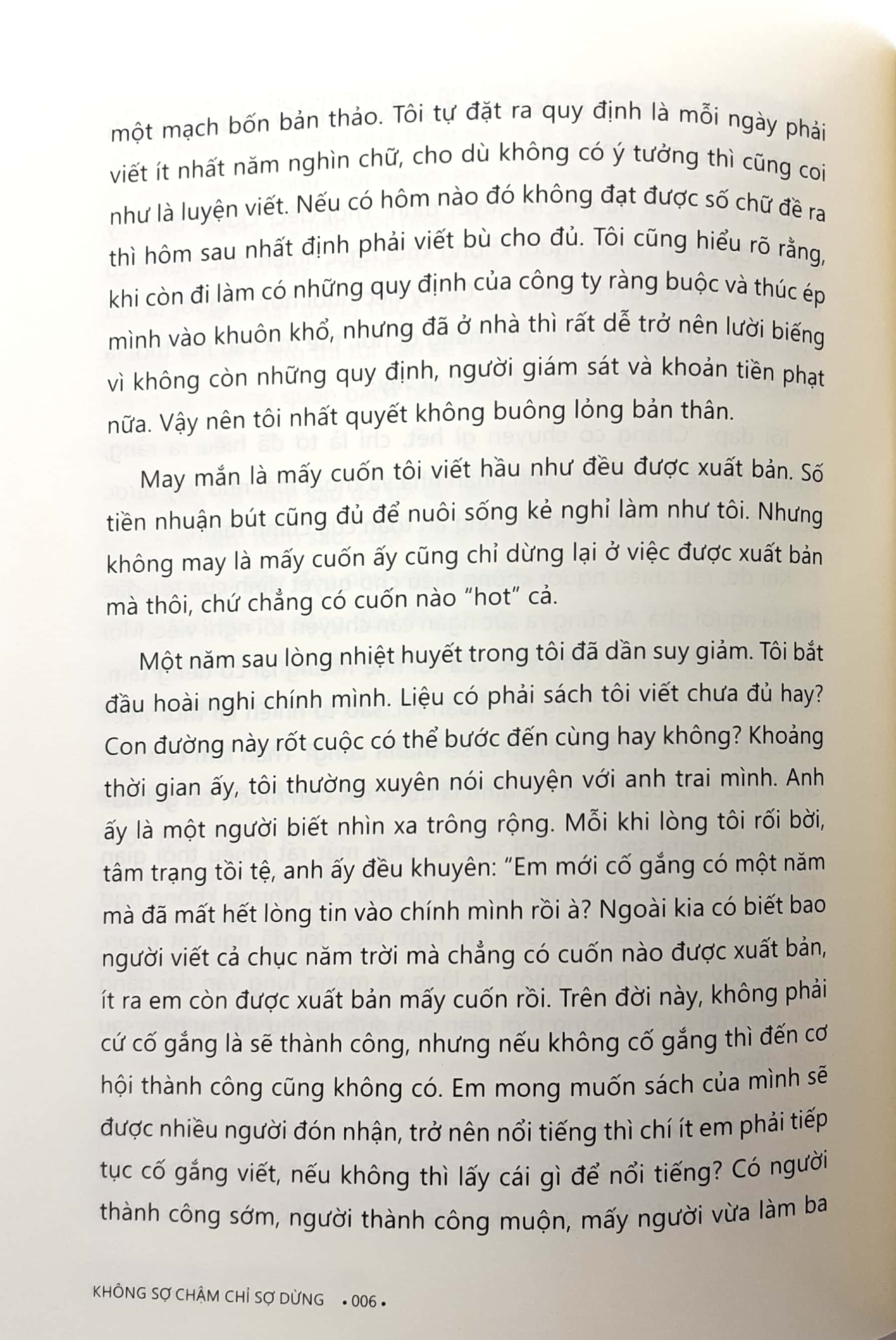không sợ chậm chỉ sợ dừng