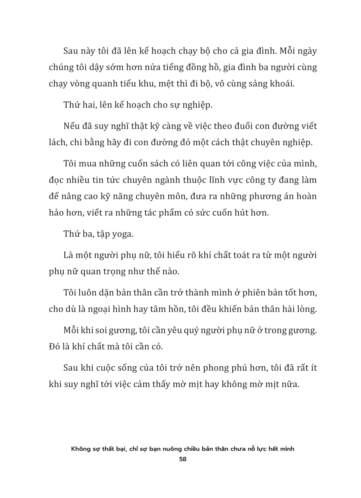 không sợ thất bại chỉ sợ bạn nuông chiều bản thân chưa nỗ lực hết mình