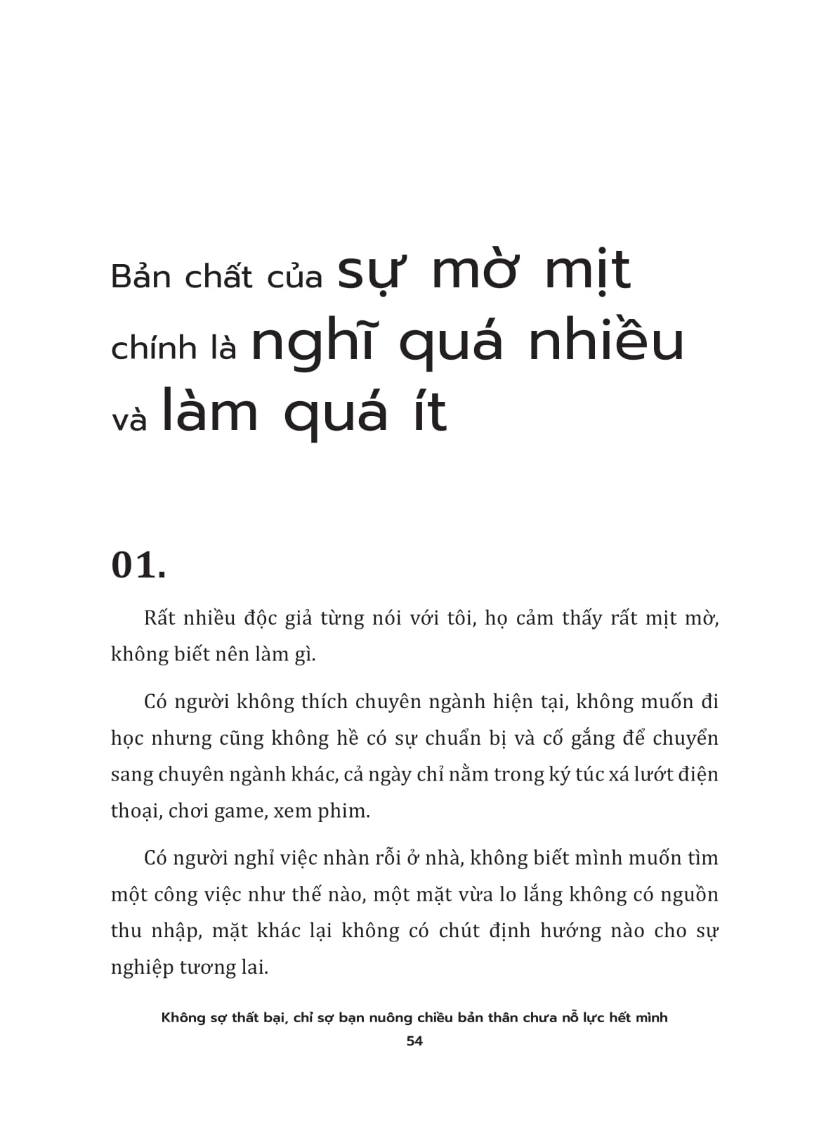 không sợ thất bại chỉ sợ bạn nuông chiều bản thân chưa nỗ lực hết mình