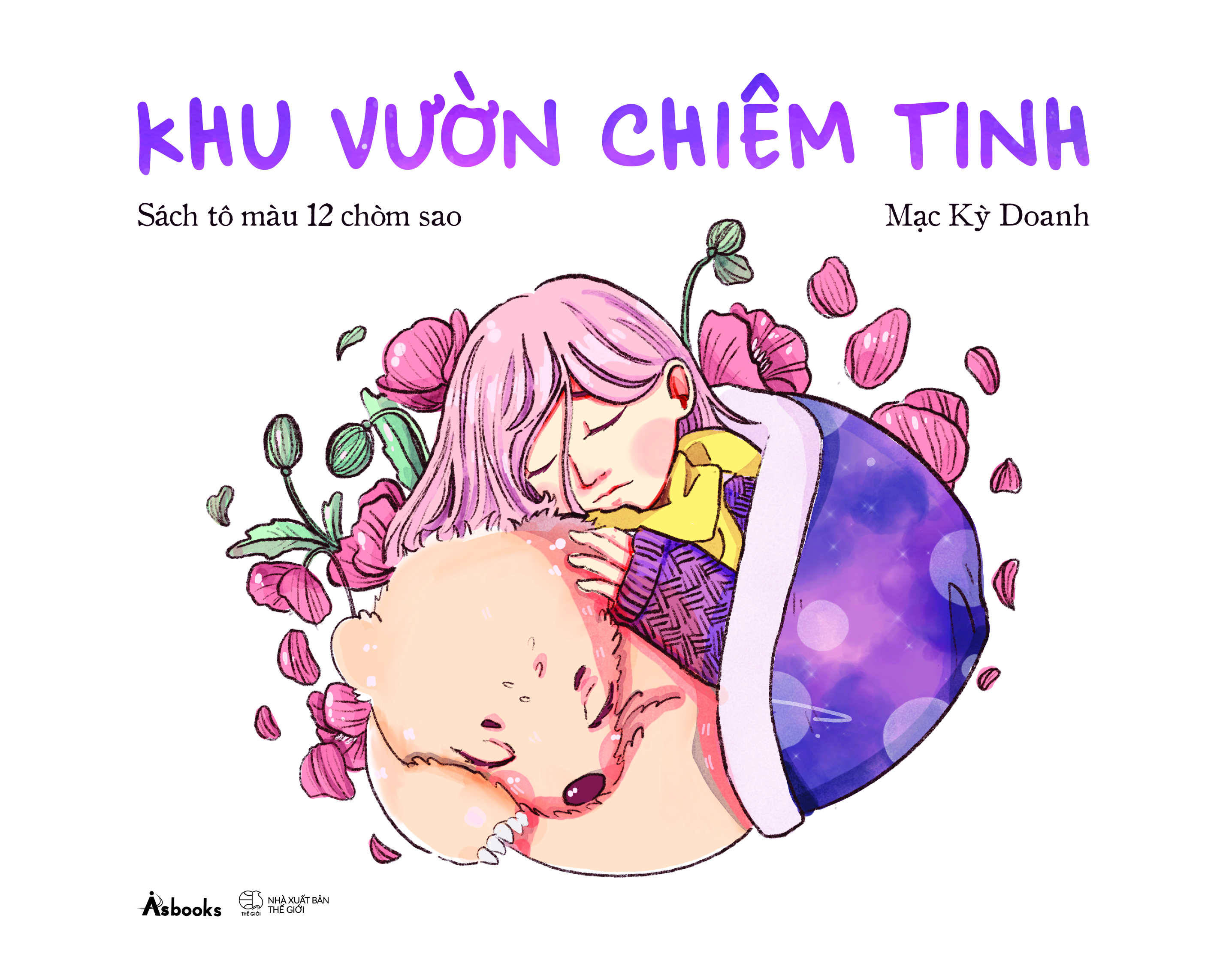 khu vườn chiêm tinh - sách tô màu 12 chòm sao
