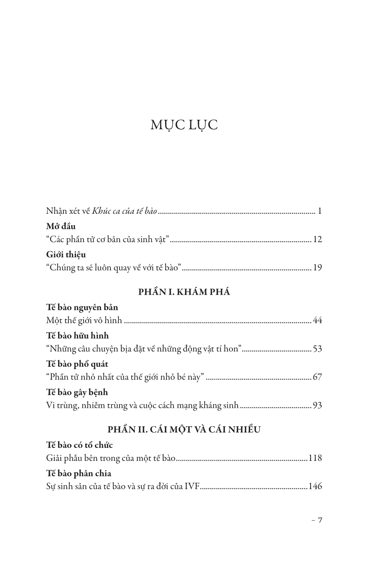 khúc ca của tế bào - khám phá phần tử cơ bản của sinh vật và con người mới - bìa cứng